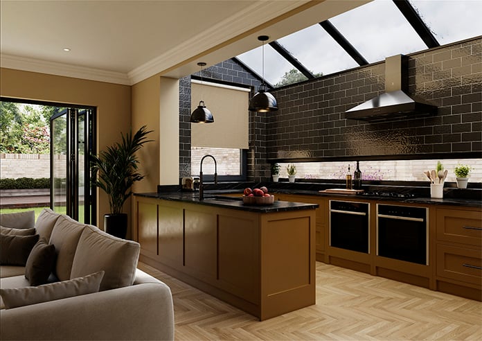 Ted Baker Palm Geo, Gold - Twist&Fit Roller Blind - Image 7